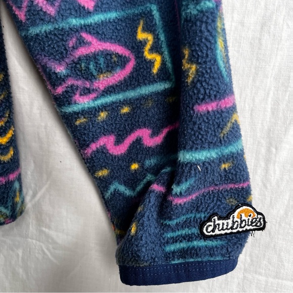 Chubbies Men Large Sweater The Chilly Vibe Quarter Zip Fleece Pullover Jacket L - Picture 5 of 16